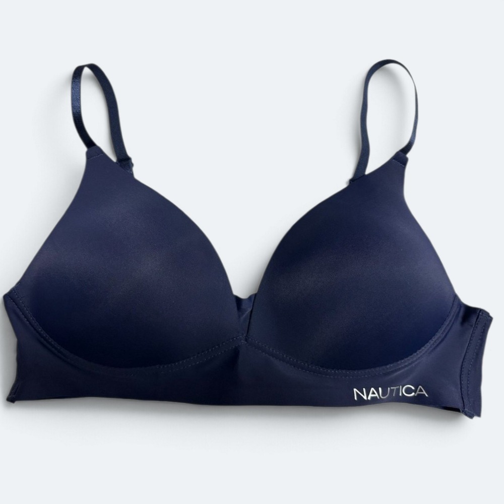 Nautica Intimates Navy Blue Wireless Molded Cup Bra 36C
